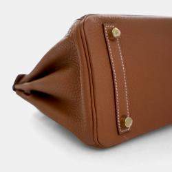 Pre Owned حقيبة هيرمس بيركن 25 جلد توغو ذهبي