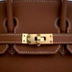 Pre Owned حقيبة هيرمس بيركن 25 جلد توغو ذهبي