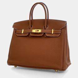 Pre Owned حقيبة هيرمس بيركن 25 جلد توغو ذهبي