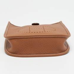 Pre Owned حقيبة هيرمس إيفلين TPM  جلد تشوكيليت كليمنس