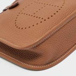 Pre Owned حقيبة هيرمس إيفلين TPM  جلد تشوكيليت كليمنس