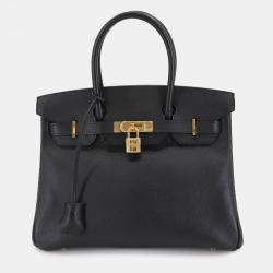 Pre Owned Hermes Birkin 30 Epson Black Handbag
