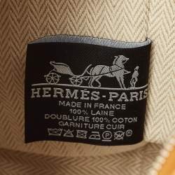 Pre Owned Hermès Bride-a-Brac Carre Small Fauve Merino Wool Pouch