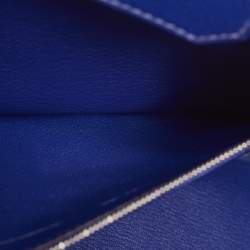 Pre Owned Hermes Birkin 30 Palladium Finish Bleu Electrique Epsom Leather Tote