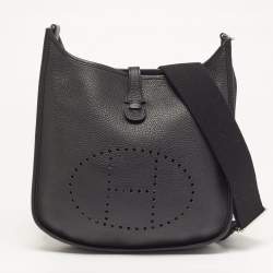 Pre Owned حقيبة هيرمس إيفلين III جلد تورليون كليمنس أزرق أتول PM