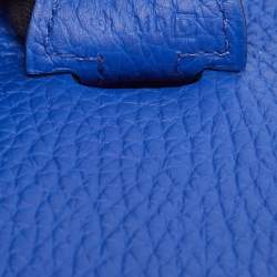 Pre Owned Hermes Evelyne III PM Bleu Electrique Taurillon Clemence Leather Shoulder Bag