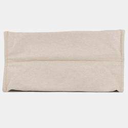 Pre Owned حقيبة هيرمس إسكال إي لا بلاج شاطئية قماشية لون أزرق/بني