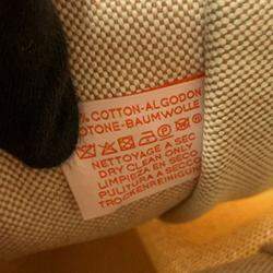 Pre Owned حقيبة هيرمس إسكال إي لا بلاج شاطئية قماشية لون أزرق/بني