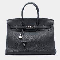 Pre Owned Hermes Black Togo Birkin Retourne 35