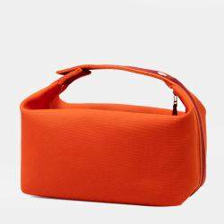 مملوكة مسبقًا Hermes Orange Red Large Toile Bride A Brac