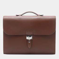 Pre Owned Hermes Brown Evercolor Sac A Depeches 38