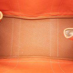 Pre Owned Hermes Brown Toile and Negonda Striped Garden Party 36