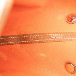 Pre Owned Hermes Brown Toile and Negonda Striped Garden Party 36