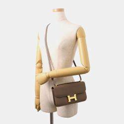 Pre Owned Hermes Constance Elan Miroir Etoupe Epsom