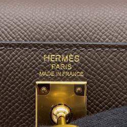 Pre Owned حقيبة هيرمس كيلي سيلير ثلاثية الألوان إكورسي/أسود/إيتوب إيبسوم مقاس 25