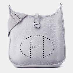 Pre Owned Hermes Evelyne Blue Gacier Taurillon Clemence Size Pm