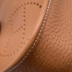 Pre Owned Hermes Evelyne Long Gold Taurillon Clemence Size Tpm