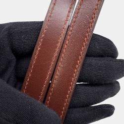 Pre Owned Hermes Kelly Sellier Noisette Box Calf Leather Size 28