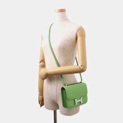 Pre Owned Hermes Constance3 Miroir Vert Yucca Epsom Size Mini