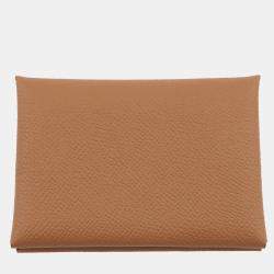 Pre Owned حقيبة هيرمس كالفى دو جلد إبسوم ذهبي