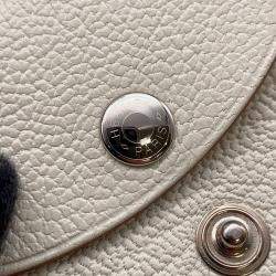 Pre Owned Hermes Calvi Duo Beton Chevre Myzore Goatskin