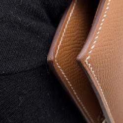 Pre Owned Hermes Bean Compact Gold Epsom