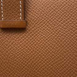 Pre Owned Hermes Bean Compact Gold Epsom
