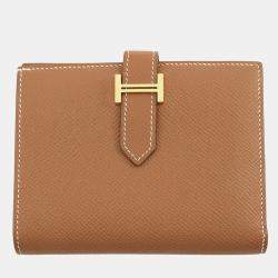 Pre Owned Hermes Bean Compact Gold Epsom