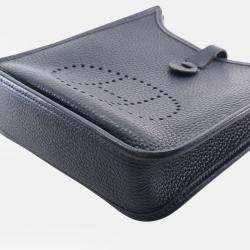 Pre Owned Hermes Blue Togo Evelyne TPM 16