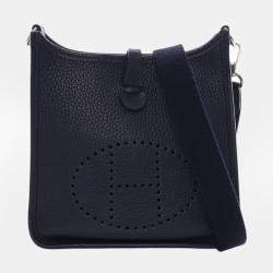 Pre Owned Hermes Blue Togo Evelyne TPM 16