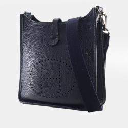 Pre Owned Hermes Blue Togo Evelyne TPM 16