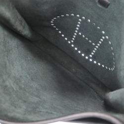 Pre Owned Hermes Black Taurillon Clemence Evelyne 3 GM Shoulder Bag