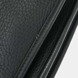 Pre Owned Hermes Black Taurillon Clemence Evelyne 3 GM Shoulder Bag