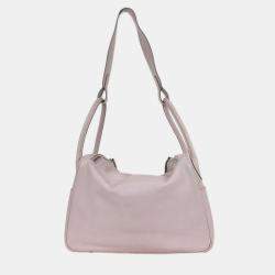 Pre Owned Hermes Rose Dragee Swift Lindy 34 Shoulder Bag