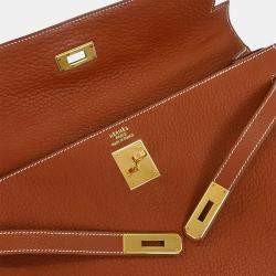 مملوكة مسبقًا Hermes Brique Togo Kelly 35 Sellier 2way Handbag