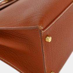 مملوكة مسبقًا Hermes Brique Togo Kelly 35 Sellier 2way Handbag