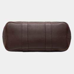 Pre Owned حقيبة هيرمس براون أورانج سوفت وسيلك بولدوك تويلي جاردن بارتي 30