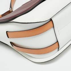 Pre Owned Hermes Harnais Rouge H/Blanc/Naturel Swift and Epsom Leather Shoulder Bag