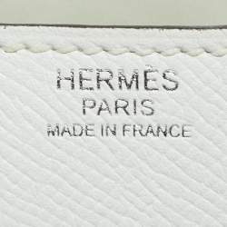 Pre Owned Hermes Harnais Rouge H/Blanc/Naturel Swift and Epsom Leather Shoulder Bag