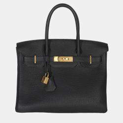 Pre Owned حقيبة هيرمس بيركين 30 جلد توغو أسود ذهبي غولد هاردوير