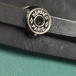 Pre Owned Hermès Herbag Zip 31 Malachite/Noir Militaire Toile and Vache Hunter Top Handle Bag