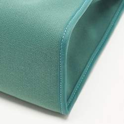 Pre Owned Hermès Herbag Zip 31 Malachite/Noir Militaire Toile and Vache Hunter Top Handle Bag