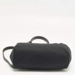 Pre Owned Hermes Herbag 2-in-1 Black Canvas and Vache Hunter Leather Backpack