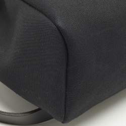 Pre Owned Hermes Herbag 2-in-1 Black Canvas and Vache Hunter Leather Backpack