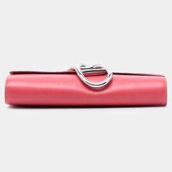 Pre Owned Hermes Pink Tadelakt Egee Clutch