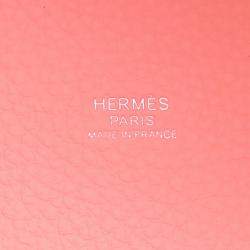 Pre Owned Hermes Pink Clemence Picotin Lock 18