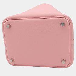 Pre Owned Hermes Pink Clemence Picotin Lock 18