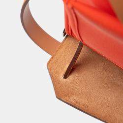 Pre Owned حقيبة هيرمس توال هيرباج زيپ بني برتقالي 31