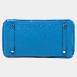 Pre Owned حقيبة هيرمس ب يركين روتورنيه 35 توغو زرقاء