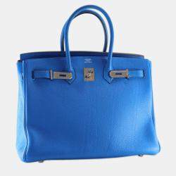 مملوكة مسبقًا Hermes Blue Togo Birkin Retourne 35